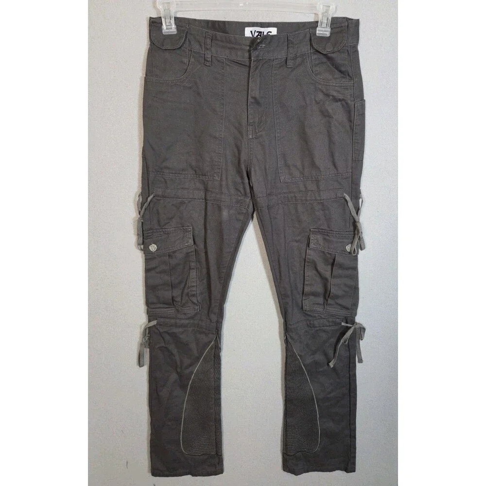 Vale Lives Forever Cargo Pants Mens 32x32 Gray Taupe Grunge Skater Rave
